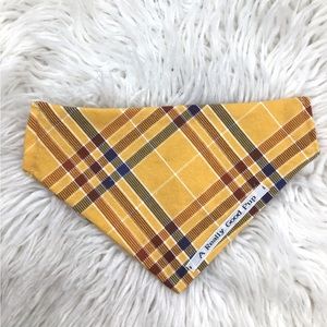 🐶 4 for $16 DOG BANDANA ( Golden plaid )